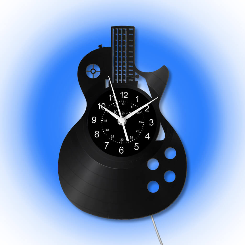 LED Vinyl Wall Clock | Guitar | 12'' | 0027WPB2