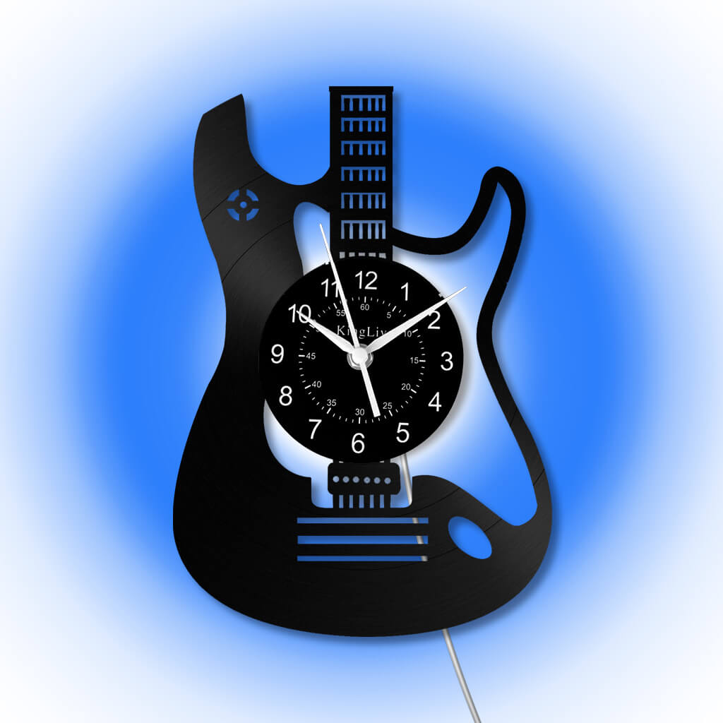 LED Vinyl Wall Clock | Guitar | 12'' | 0027WPB2