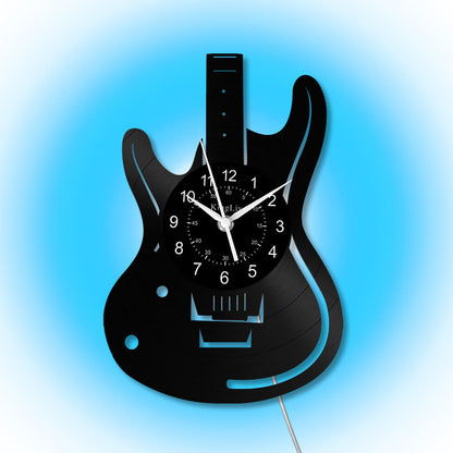 LED Vinyl Wall Clock | Guitar | 12'' | 0027WPB2