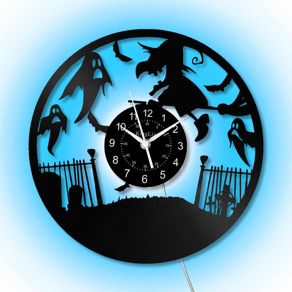 LED Vinyl Wall Clock | Halloween | 12''