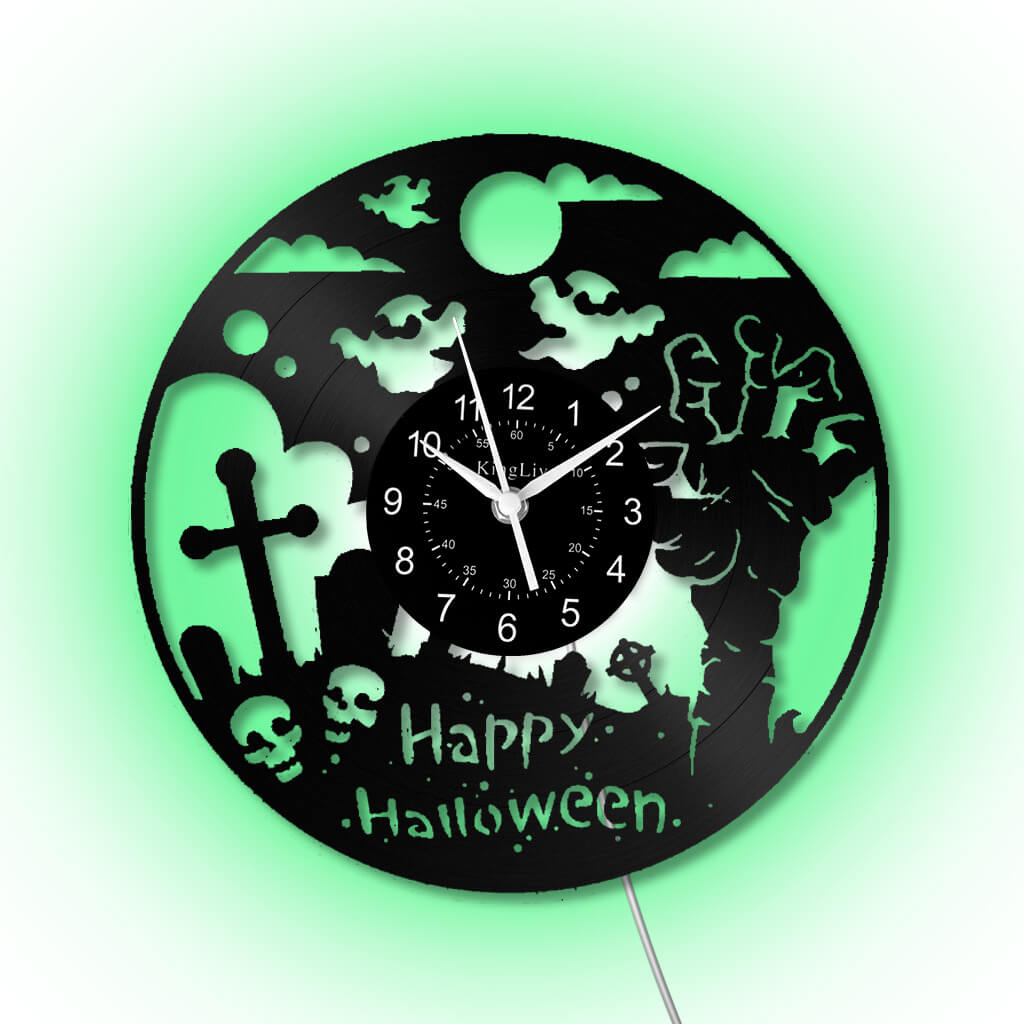 LED Vinyl Wall Clock | Halloween | 12''