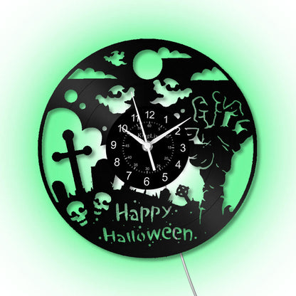 LED Vinyl Wall Clock | Halloween | 12''