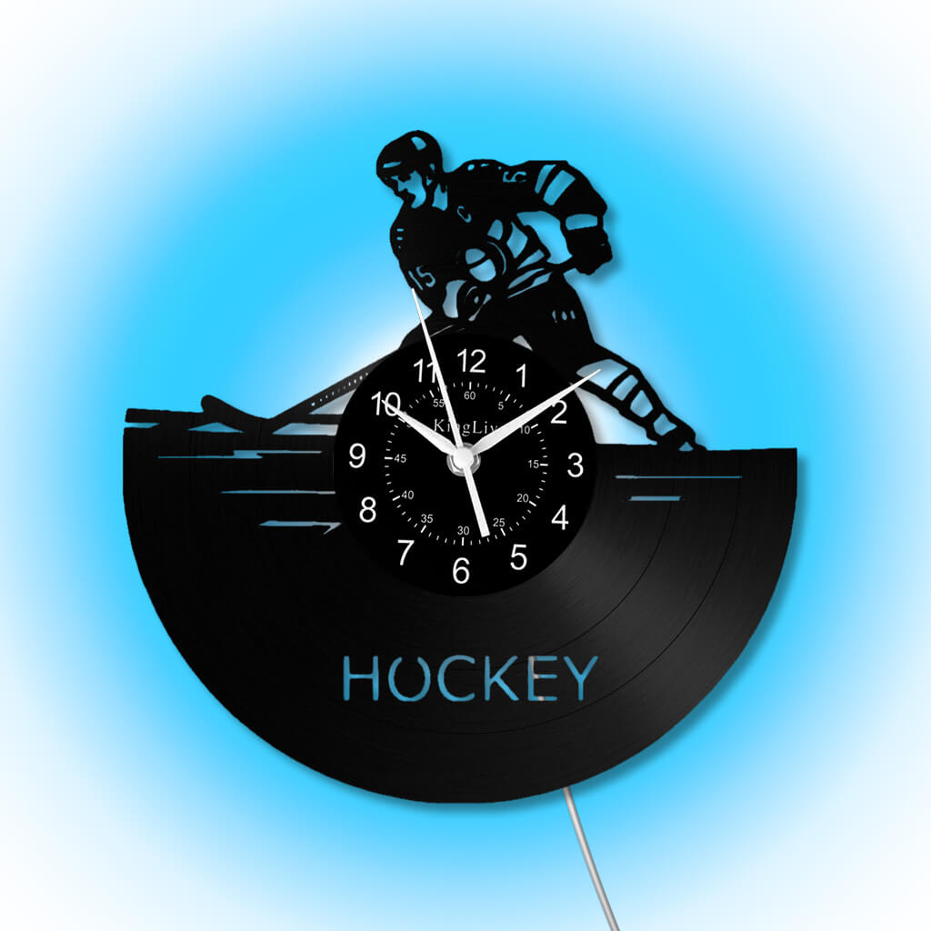 LED Vinyl Wall Clock | Hockey | 12''