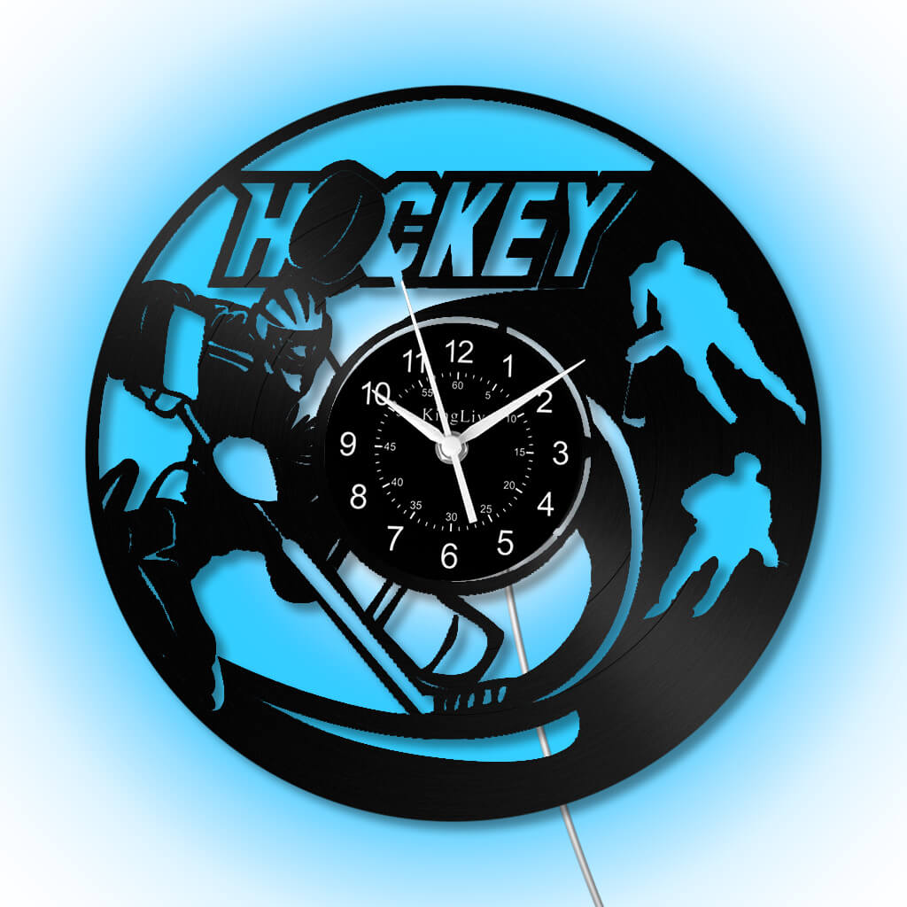 LED Vinyl Wall Clock | Hockey | 12''