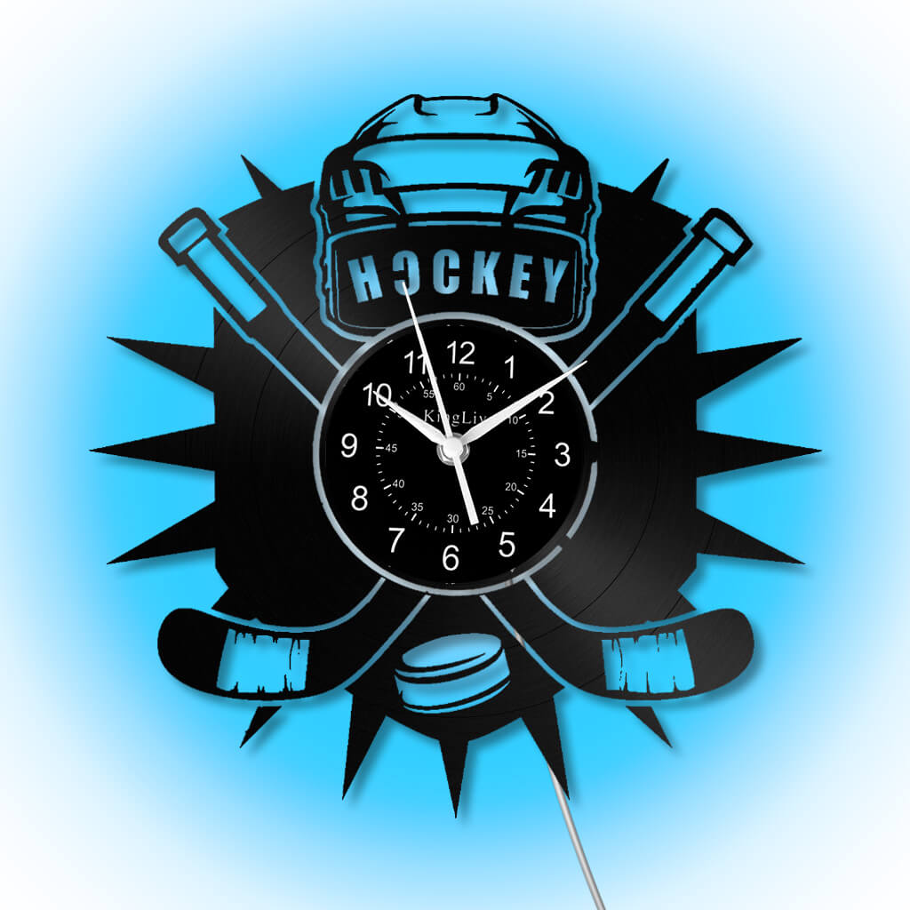 LED Vinyl Wall Clock | Hockey | 12''