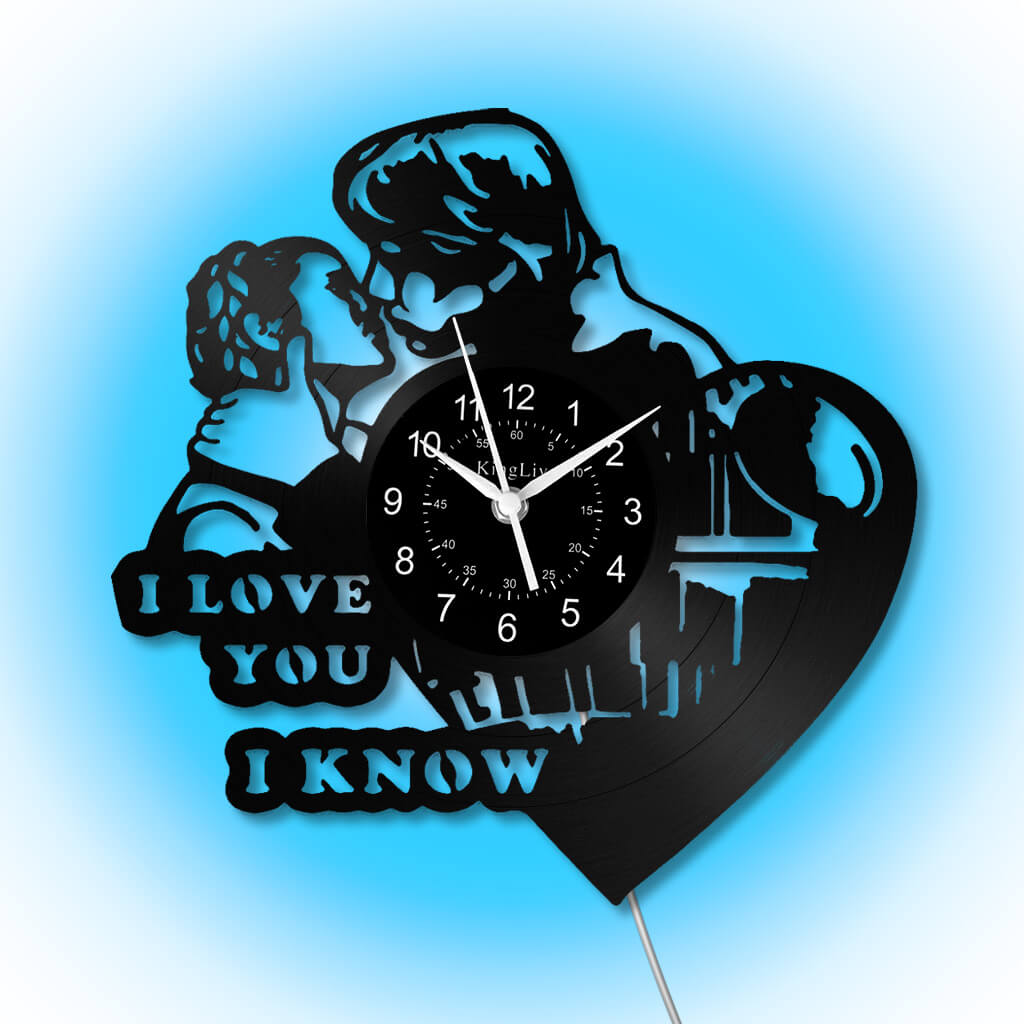 LED Vinyl Wall Clock | I Love You | 12'' | 0218WPB