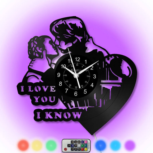 LED Vinyl Wall Clock | I Love You | 12'' | 0218WPB