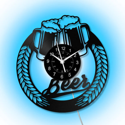 LED Vinyl Wall Clock | Beer | 12'' | 0238WPB