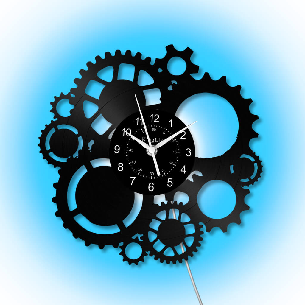LED Vinyl Wall Clock | Steampunk | 12'' | 0022WPB