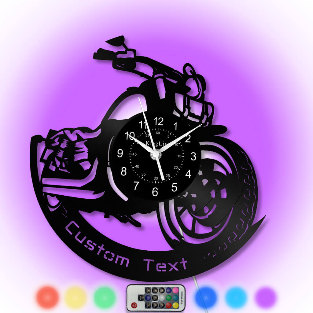 LED Vinyl Wall Clock | Dirt Bike | 12'' | 0217WPB