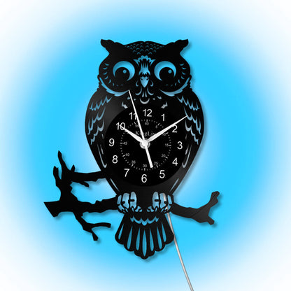 LED Vinyl Wall Clock | Owl