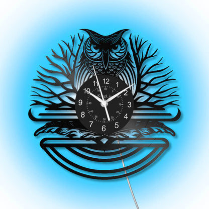 LED Vinyl Wall Clock | Owl