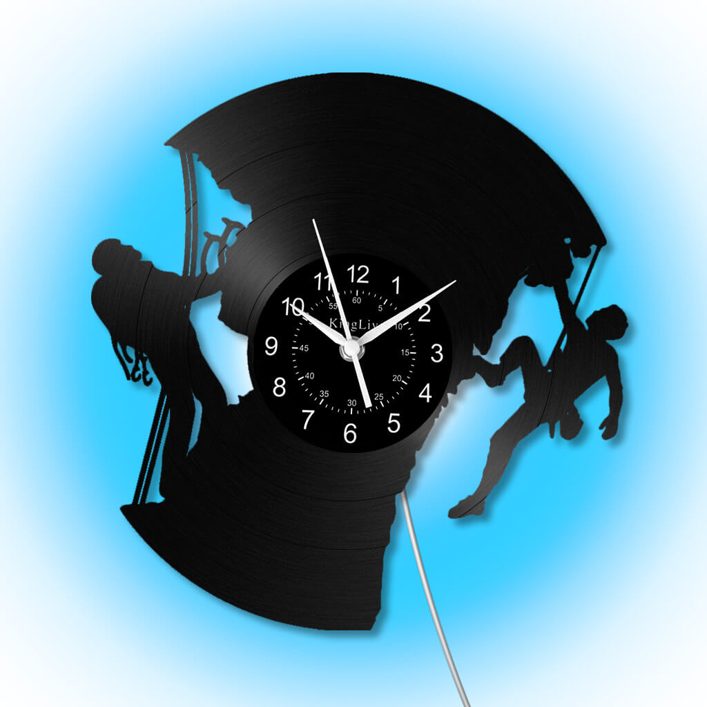 LED Vinyl Wall Clock | Rock Climbing | 12'' | 0252WPB