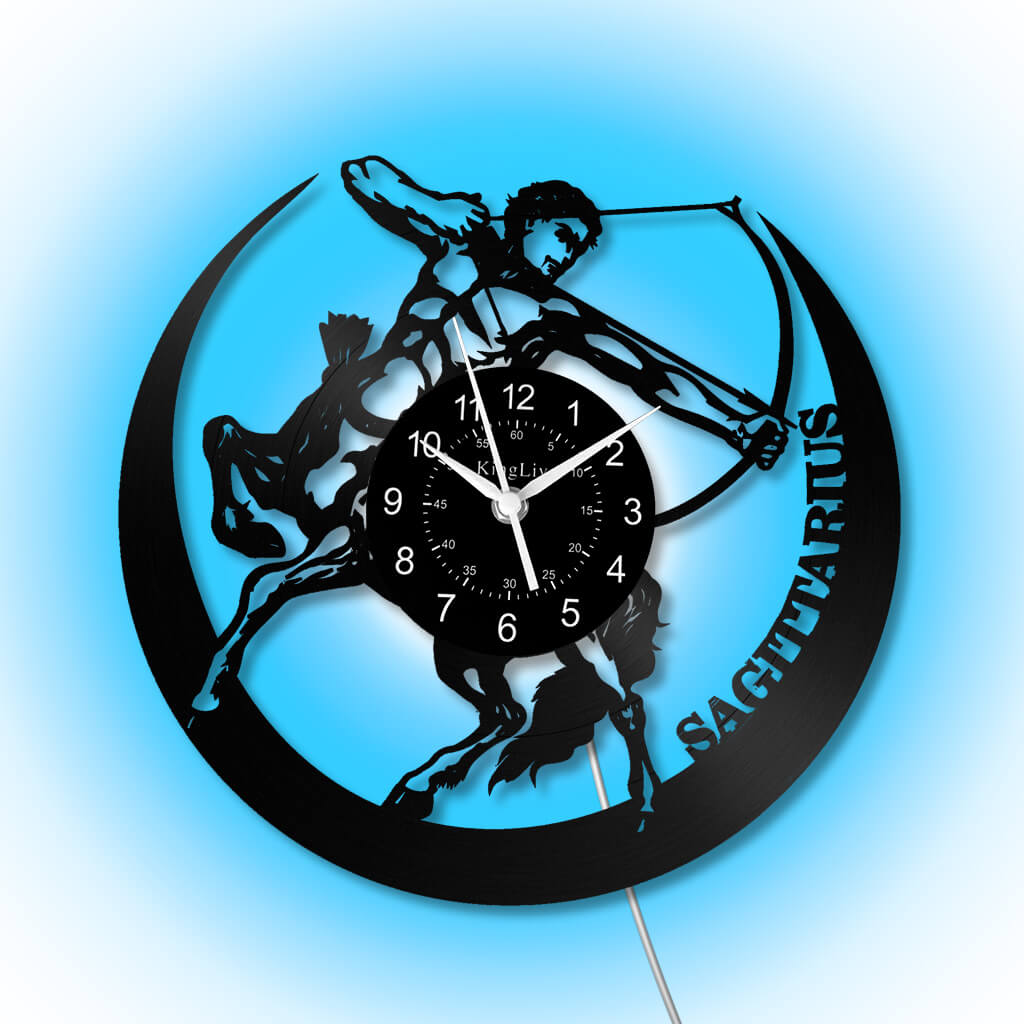 LED Vinyl Wall Clock | Sagittarius | 12'' | 0285WPB