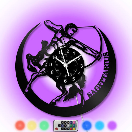 LED Vinyl Wall Clock | Sagittarius | 12'' | 0285WPB