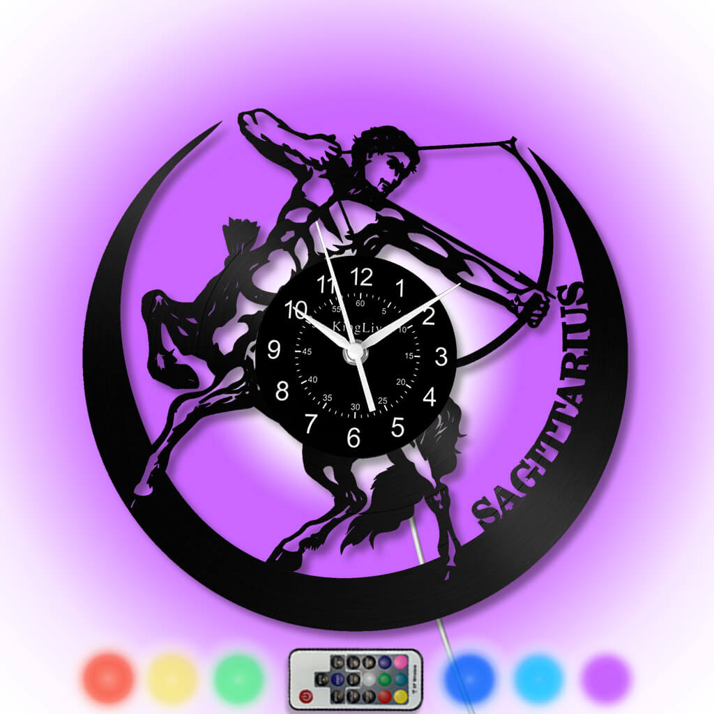 LED Vinyl Wall Clock | Sagittarius | 12'' | 0285WPB