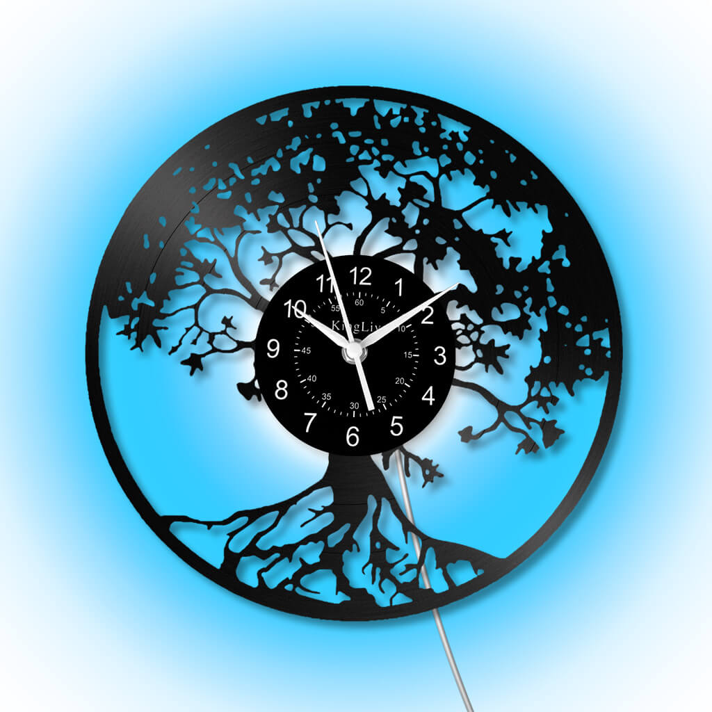 LED Vinyl Wall Clock | Tree of Life | 12'' | 0130WPB