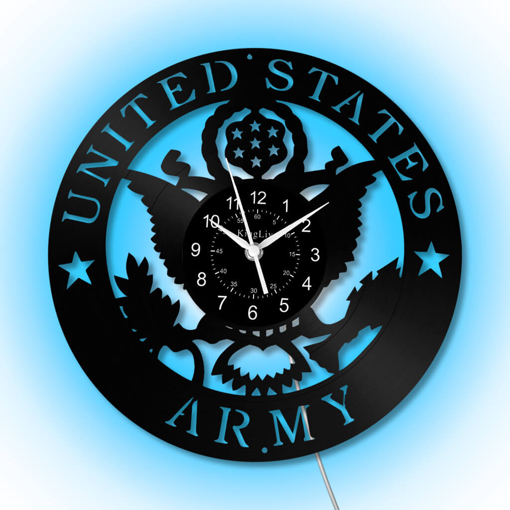 LED Vinyl Wall Clock |  United States Army | 12'' | 0276WPB