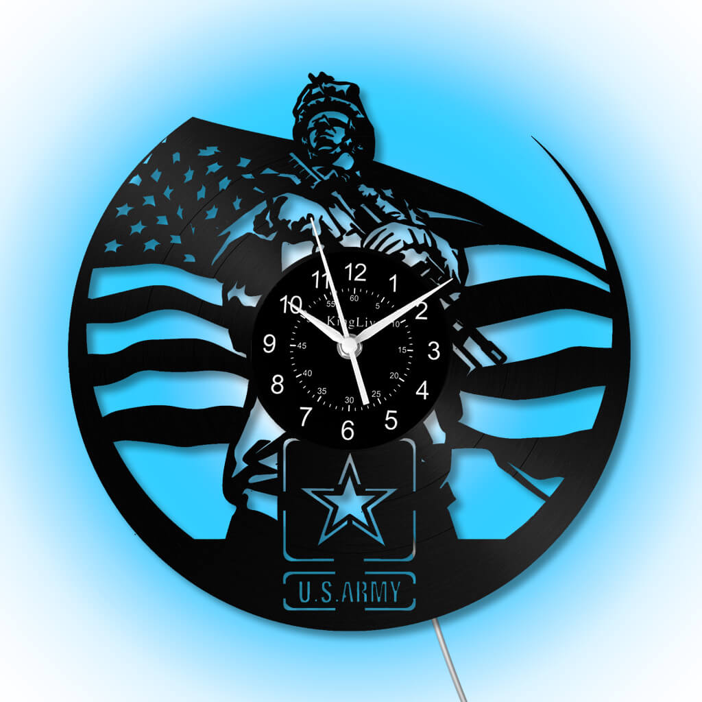 LED Vinyl Wall Clock | US Army | 12'' | 0274WPB