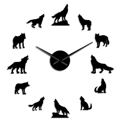 DIY Wall Clock  | Wolf | 19'' - 37'' | AWC018