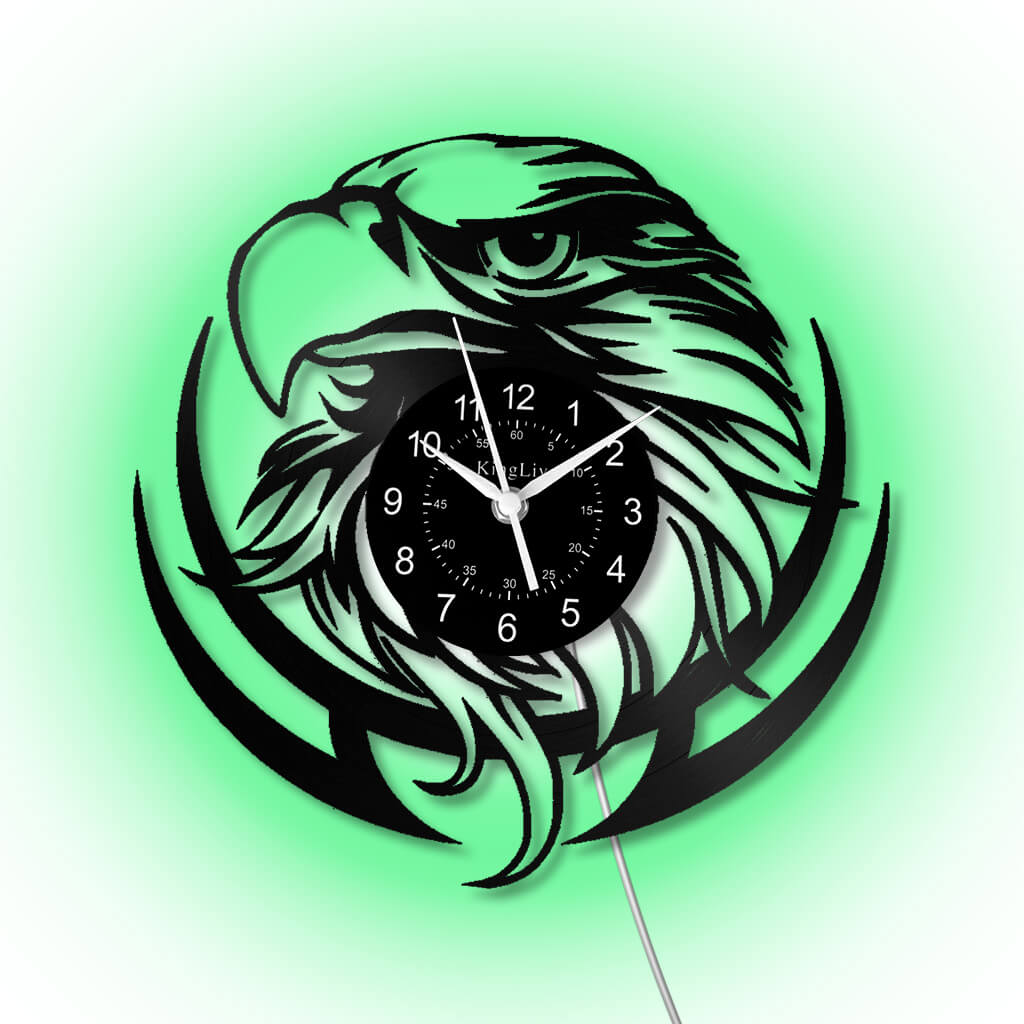 LED Vinyl Wall Clock | Eagle | 12''