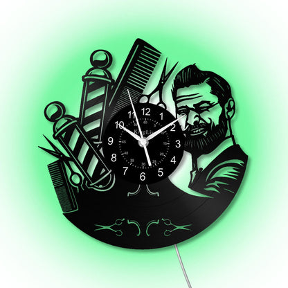 LED Vinyl Wall Clock | Nail Salon | Barber Shop | 12''