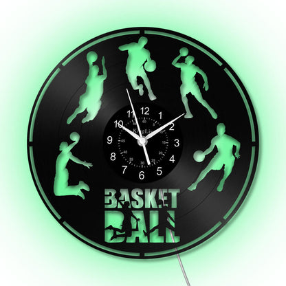 LED Vinyl Wall Clock | Basketball | 12'' | 0222WPB
