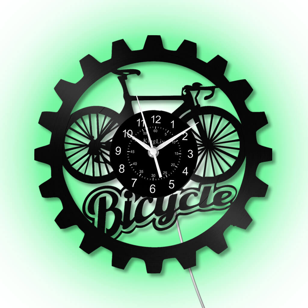LED Vinyl Wall Clock | Bicycle | 12'' | 0258WPB