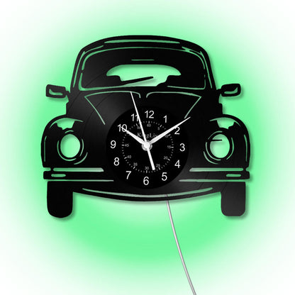 LED Vinyl Wall Clock | Classic Car | 12'' | 0121WPB