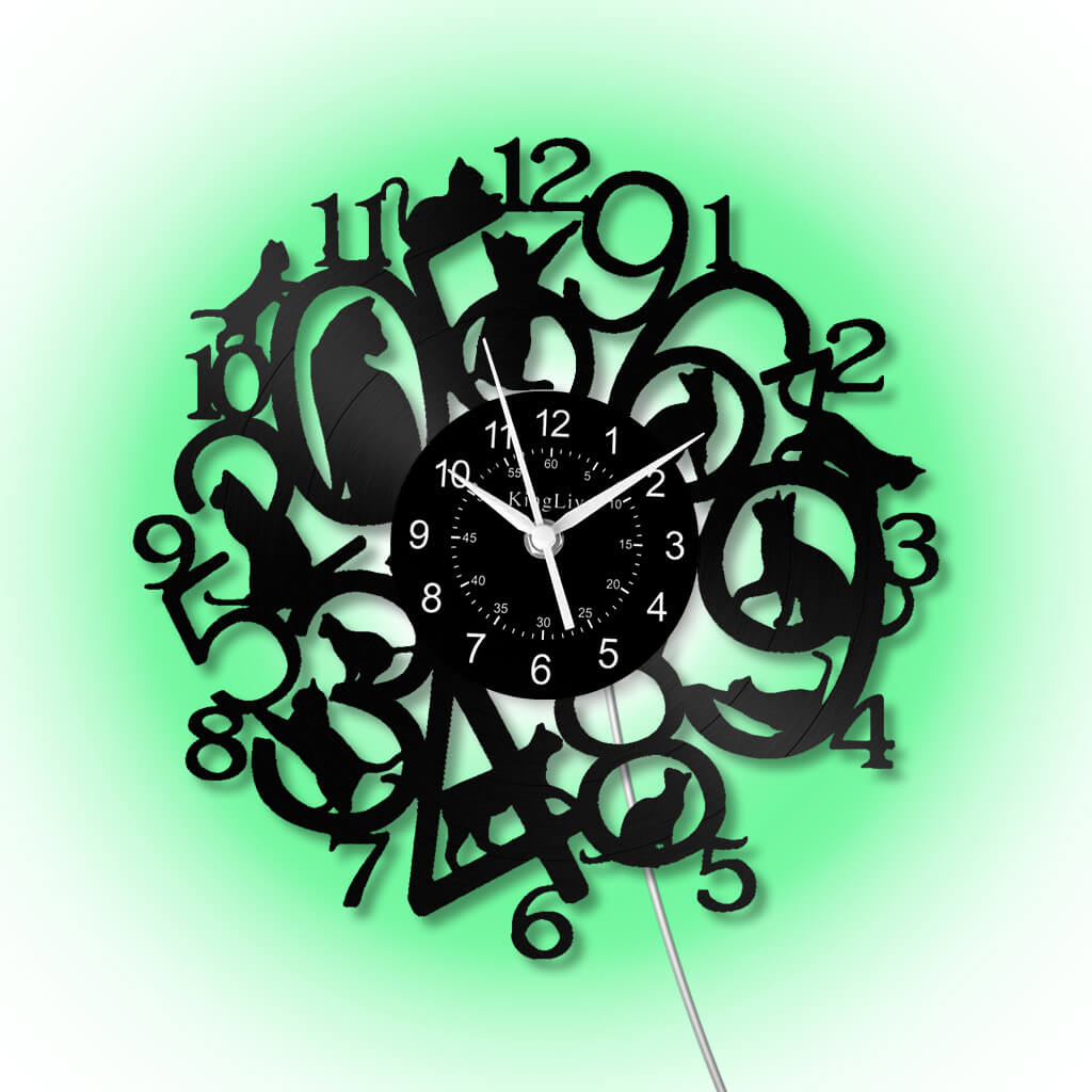 Vinyl Wall Clock | Cat | 12''
