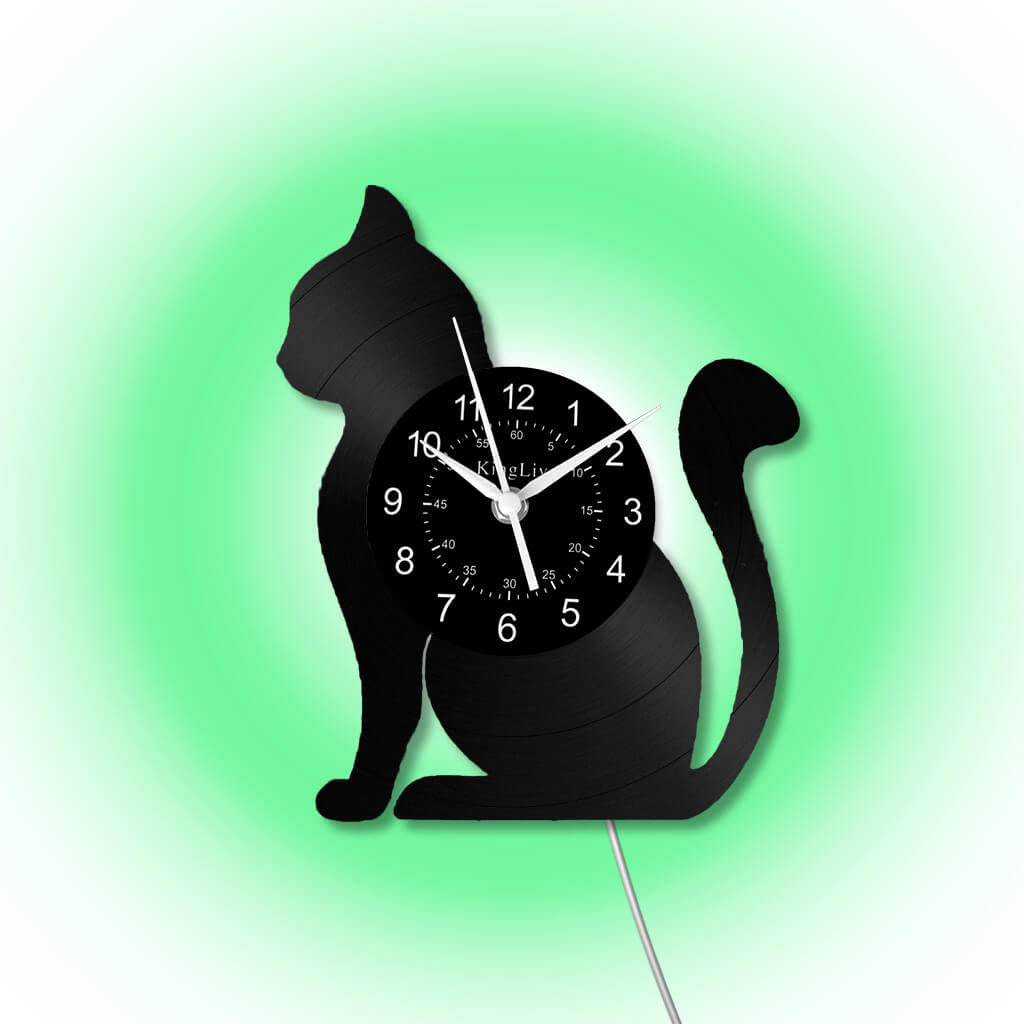 Vinyl Wall Clock | Cat | 12''