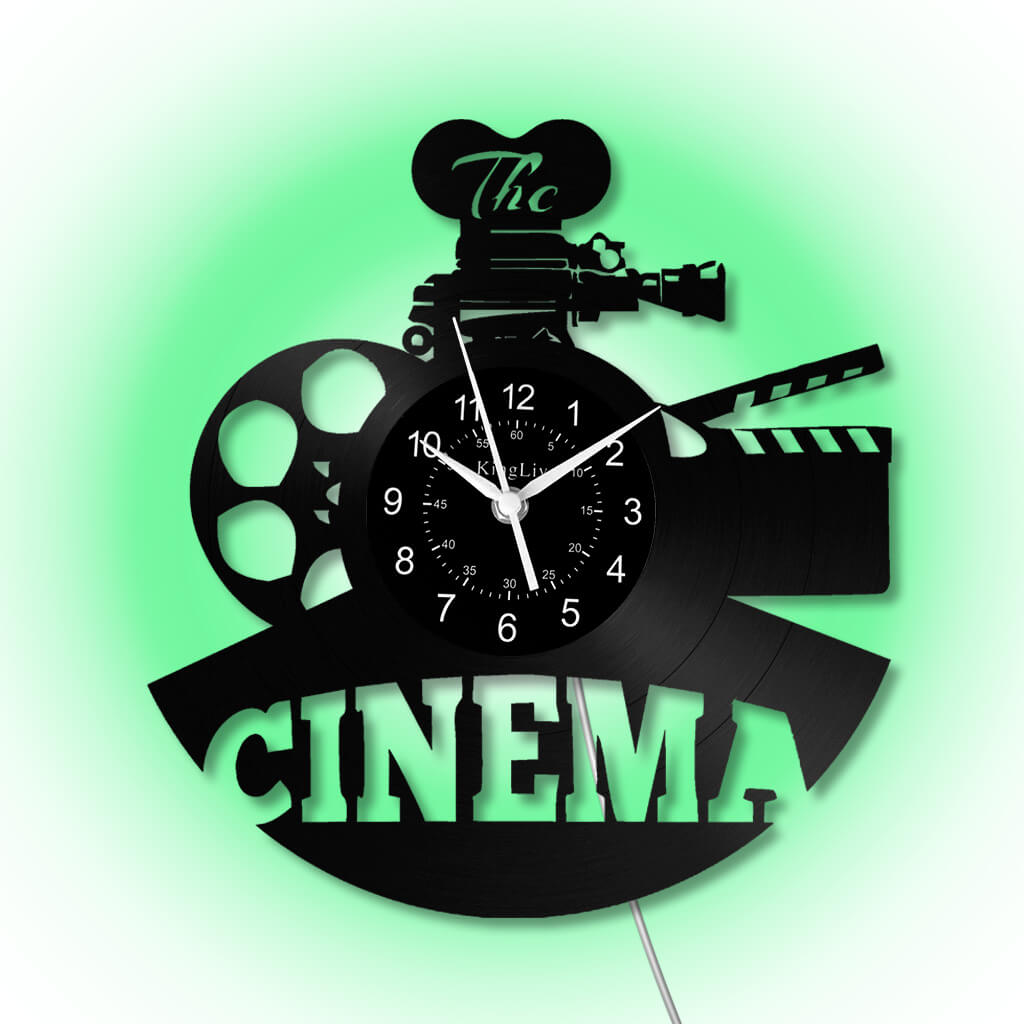 LED Vinyl Wall Clock | Cinema | 12'' | 0237WPB