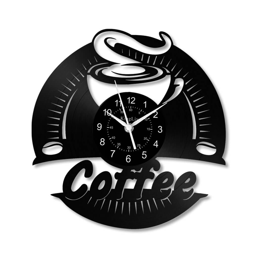 LED Vinyl Wall Clock | Coffee | 12'' | 0262WPB