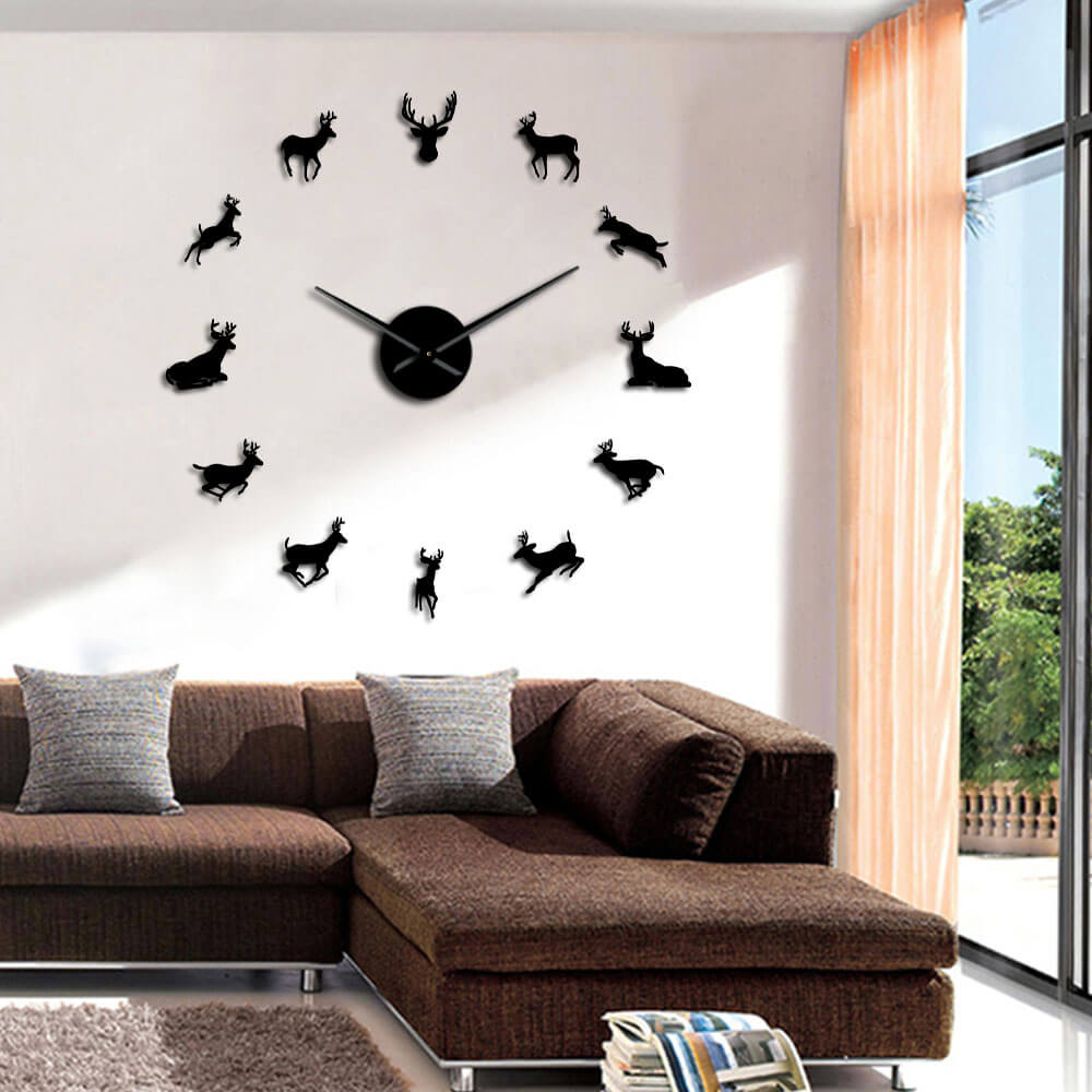 DIY Wall Clock  | Deer Moose | 19'' - 37'' | AWC001