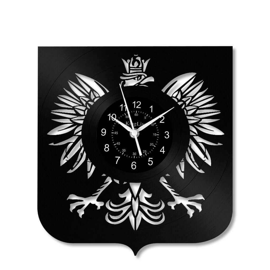 LED Vinyl Wall Clock | Poland The Coat of Arms Eagle | 0204WPBN