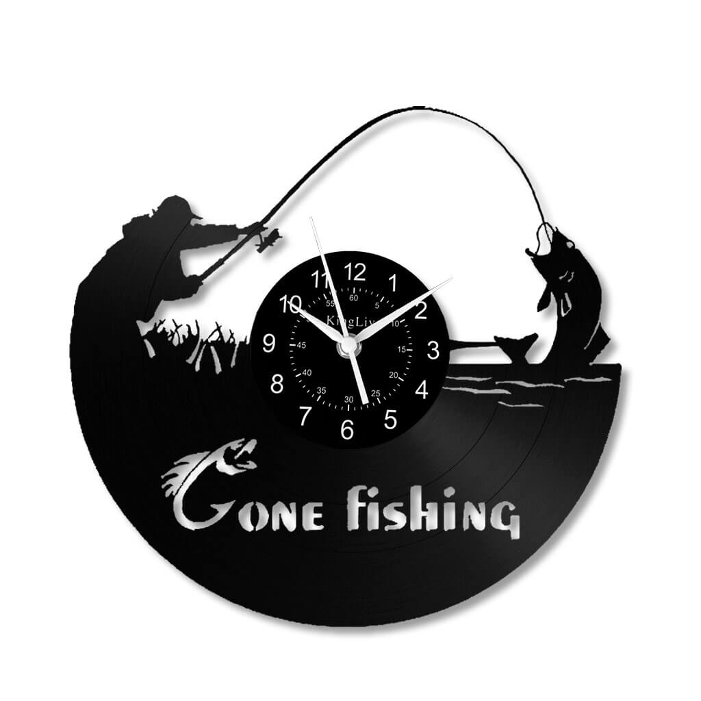 LED Vinyl Wall Clock | Fishing | 12'' | 0269WPB