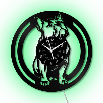 LED Vinyl Wall Clock | French Bulldog | 12'' | 0239WPB