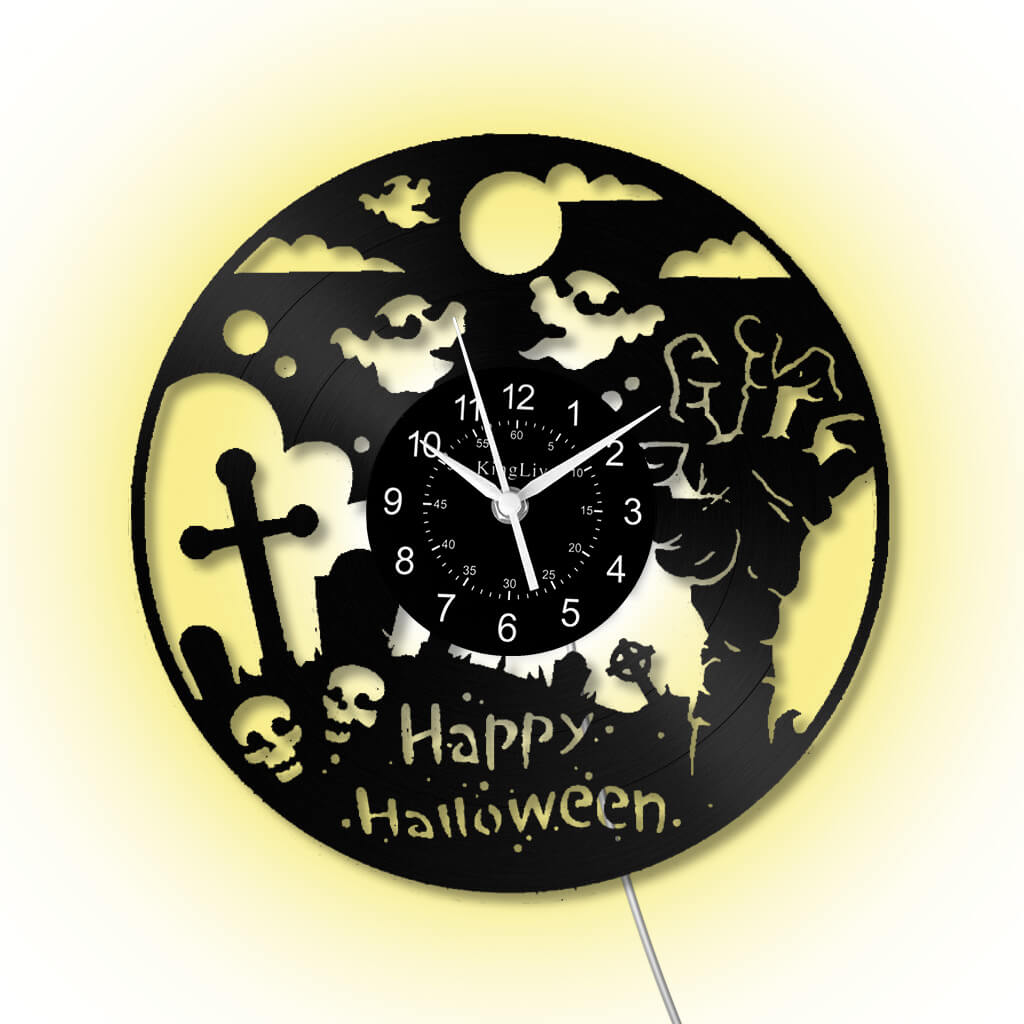 LED Vinyl Wall Clock | Halloween | 12''