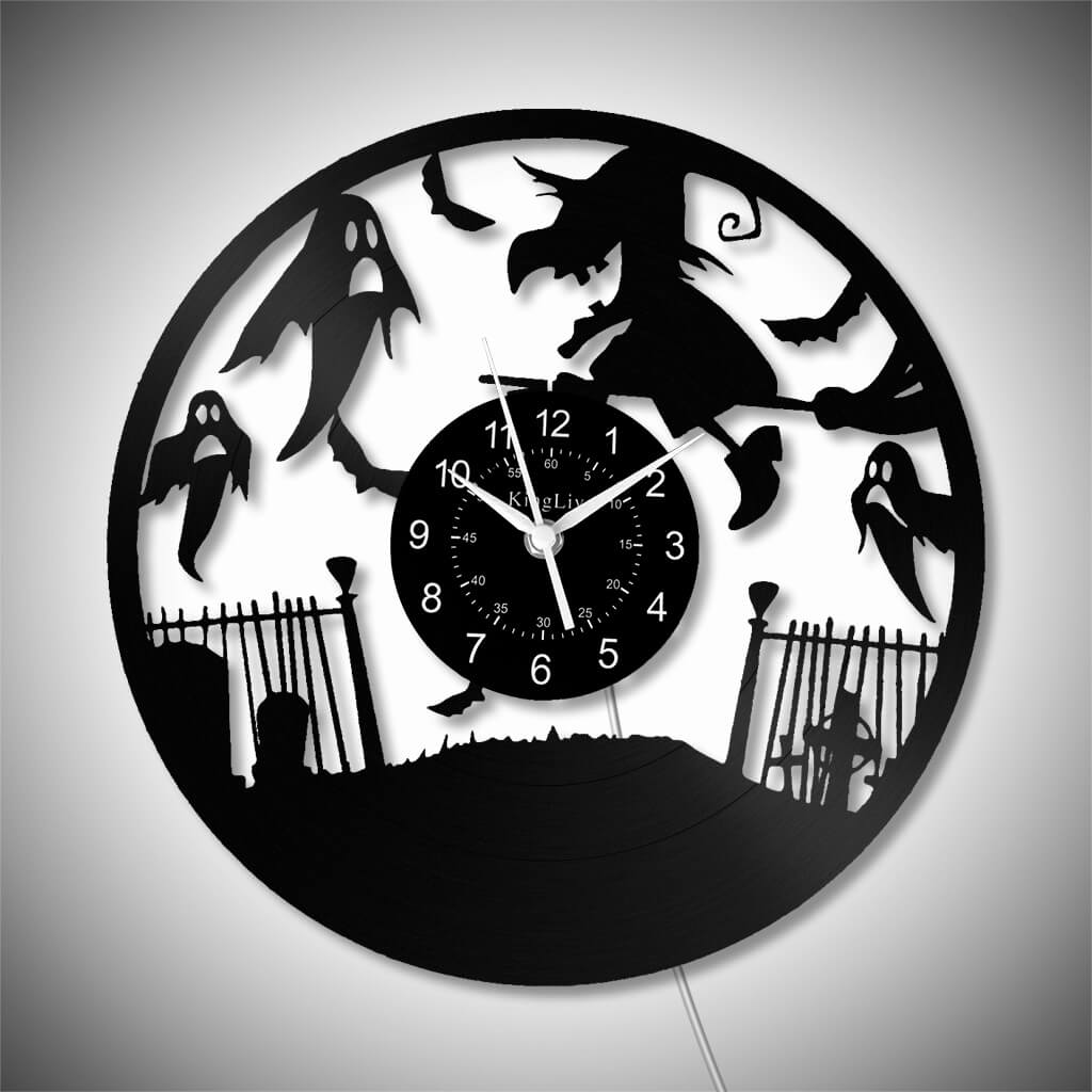 LED Vinyl Wall Clock | Halloween | 12''