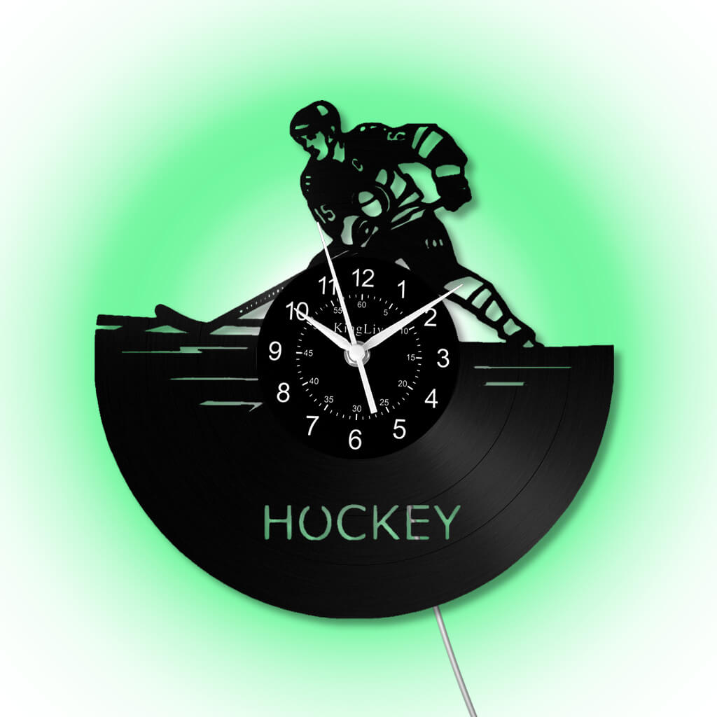LED Vinyl Wall Clock | Hockey | 12''