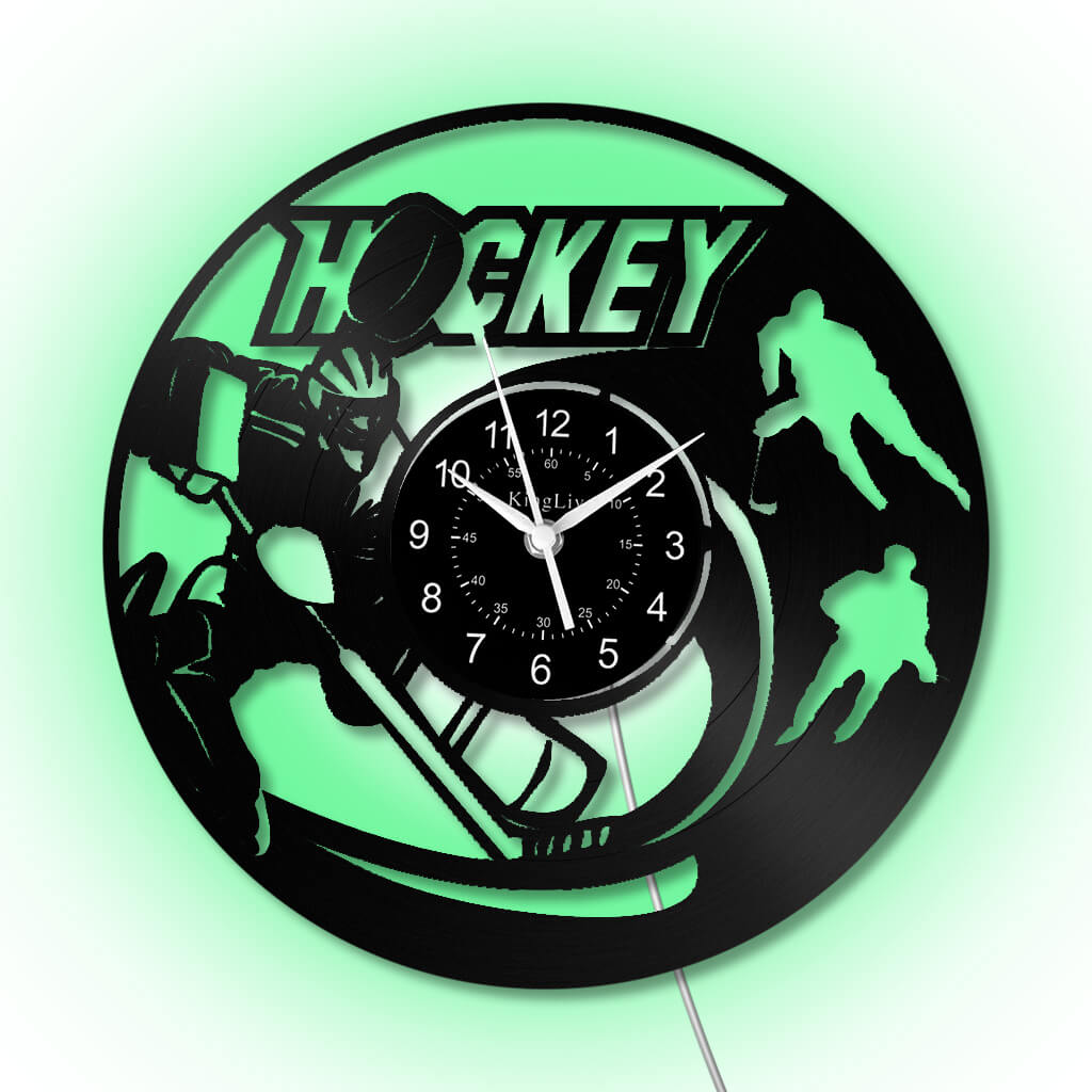 LED Vinyl Wall Clock | Hockey | 12''