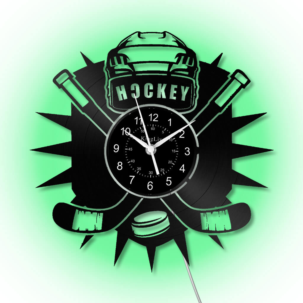 LED Vinyl Wall Clock | Hockey | 12''