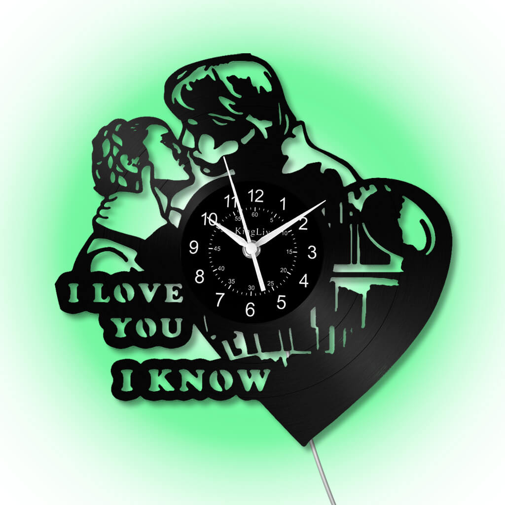 LED Vinyl Wall Clock | I Love You | 12'' | 0218WPB