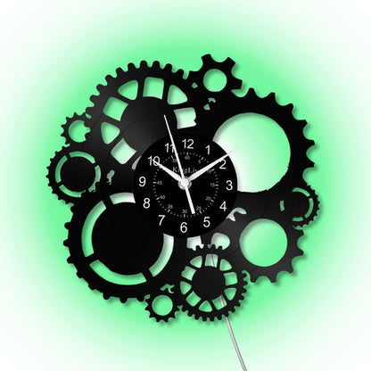LED Vinyl Wall Clock | Steampunk | 12'' | 0022WPB
