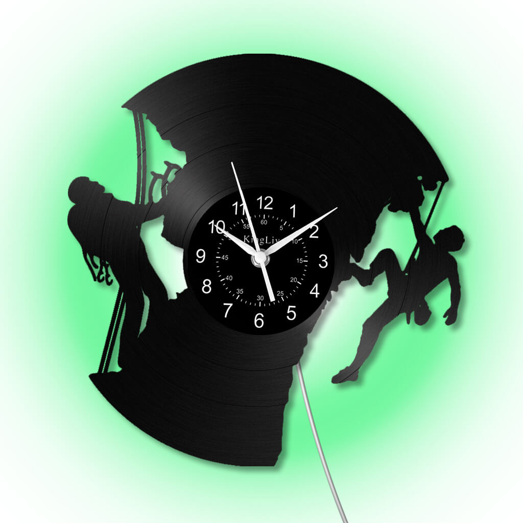 LED Vinyl Wall Clock | Rock Climbing | 12'' | 0252WPB