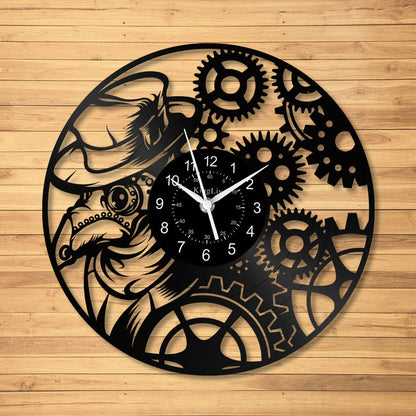 LED Vinyl Wall Clock | Steampunk | 12'' | 0303WPB