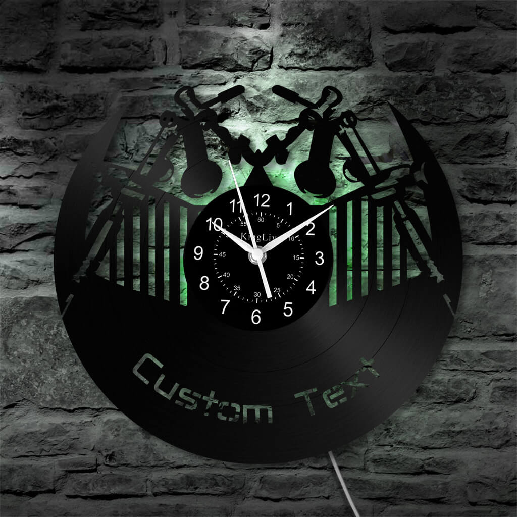 LED Vinyl Wall Clock | Tattoo Shop Name | 12'' | 0308WPB