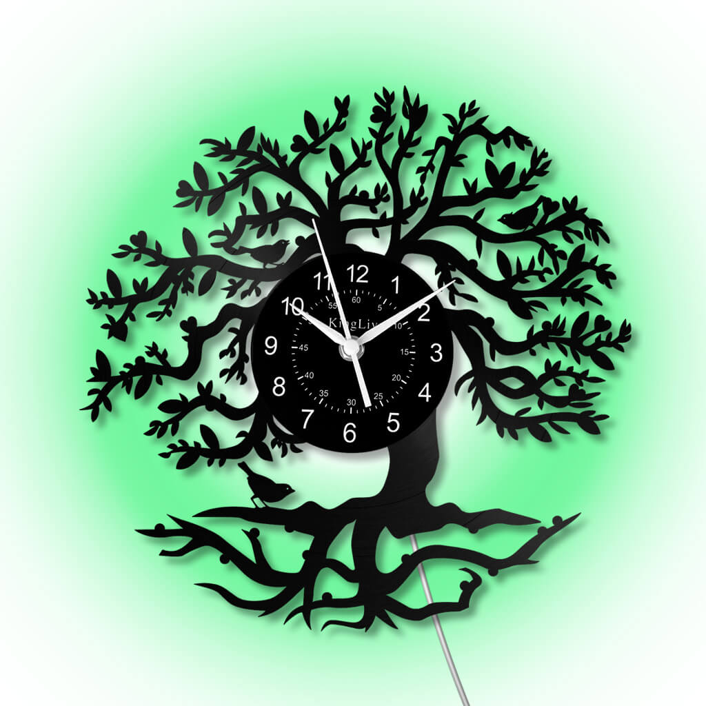 LED Vinyl Wall Clock | Tree of Life | 12'' | 0273WPB