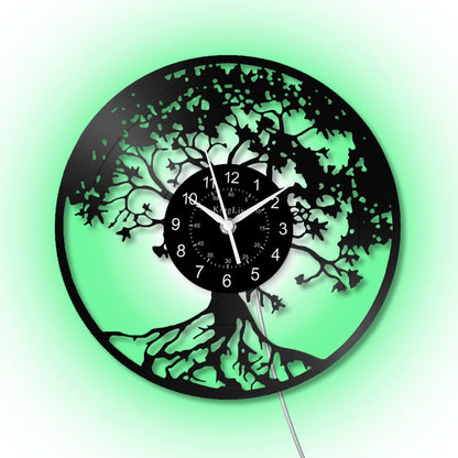 LED Vinyl Wall Clock | Tree of Life | 12'' | 0130WPB