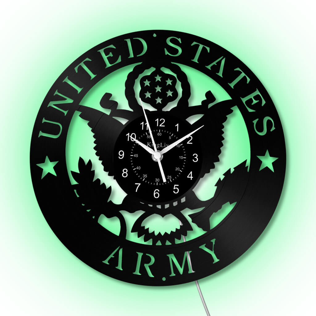 LED Vinyl Wall Clock |  United States Army | 12'' | 0276WPB